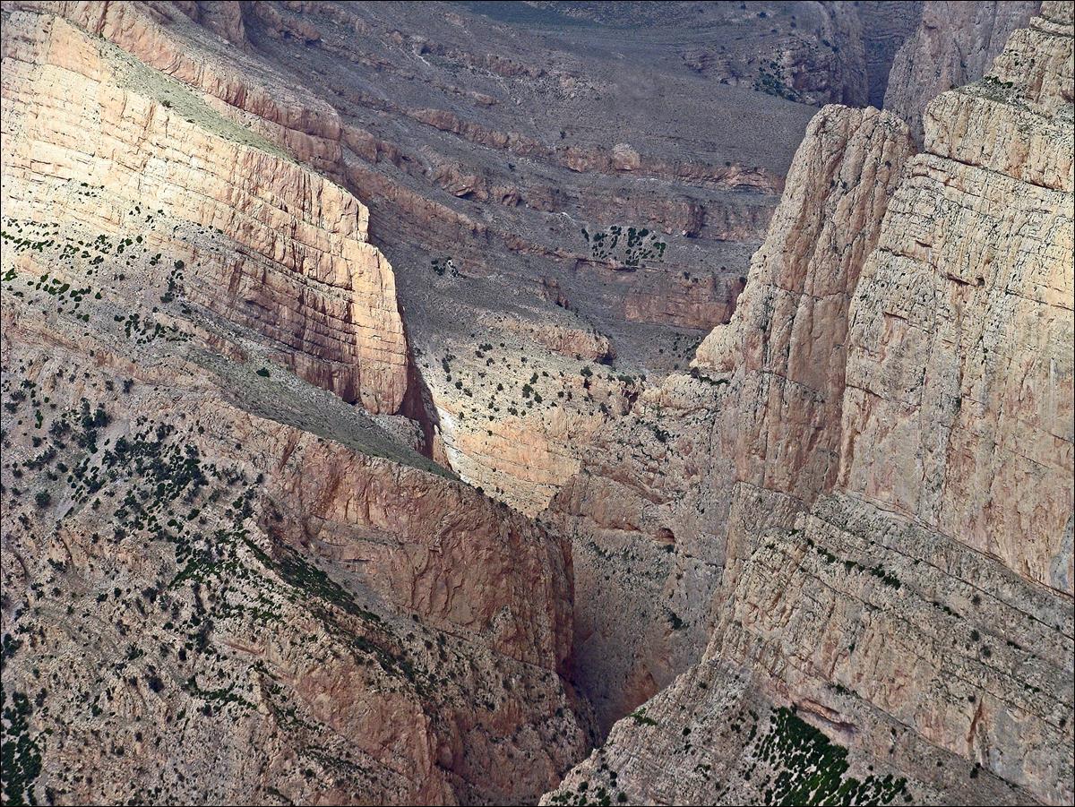 A high angle view of a canyon

Description automatically generated