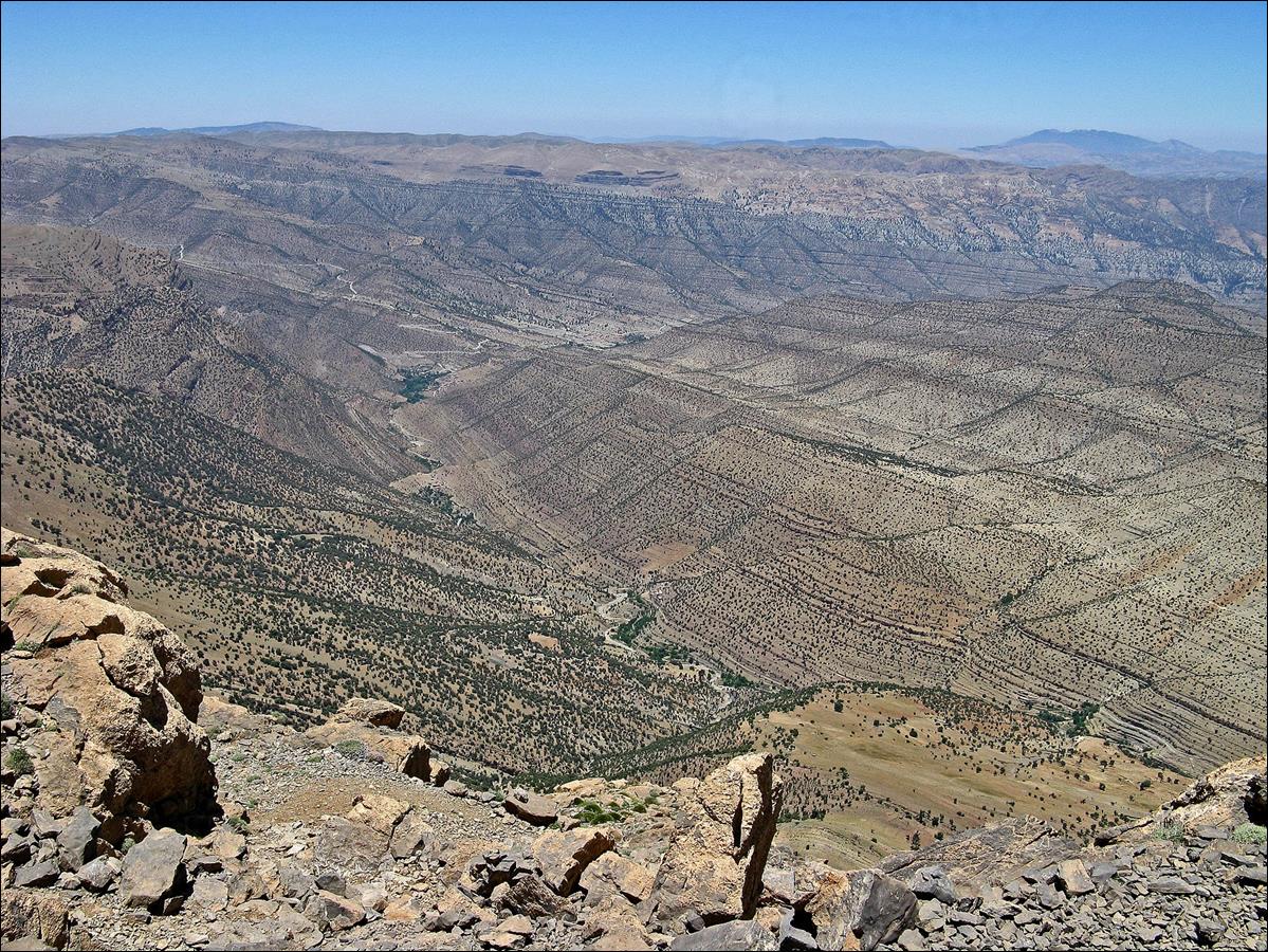 A high angle view of a valley

Description automatically generated