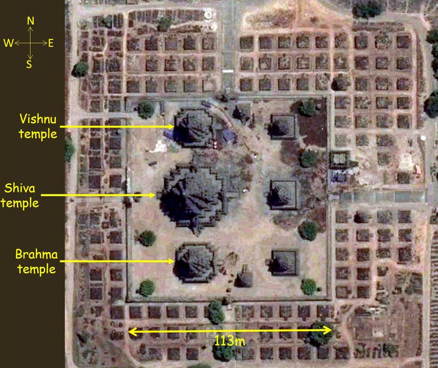 An aerial view of a temple

Description automatically generated