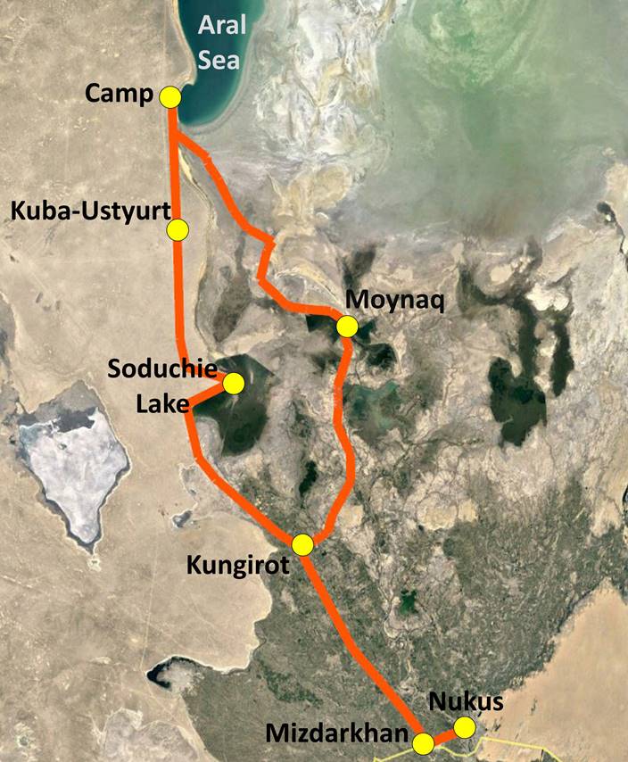 nukus-aral-itinerary-annotated